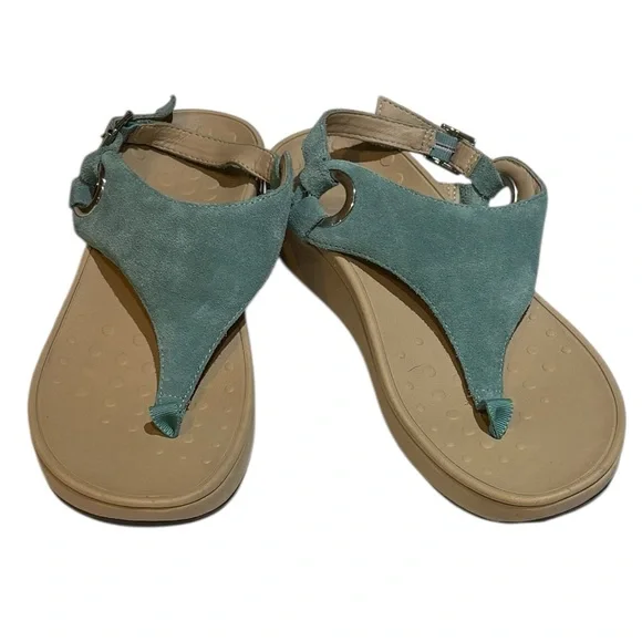 Vionic Jolie Teal and Tan Women's Sandals size 9 - Picture 3 of 10